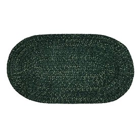 Better Trends Chenille Tweed Braid Collection is Durable and Stain Resistant Reversible Indoor Area Utility Rug 100% Polyester in Vibrant Colors, 22" x 40" Oval, Diluth & Emerald