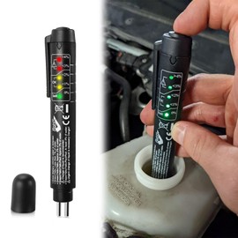 Piburth Brake Fluid Liquid Tester Pen, DOT 3/4/5.1 Brake Diagnostic Tester with 5 LED Indicators, Universal Car Accessory