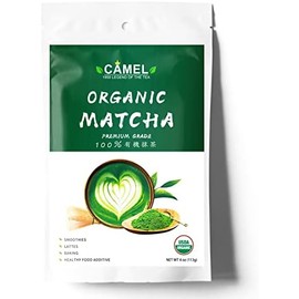 CAMEL Polvo de té verde Matcha orgánico certificado Matcha Premium de grado culinario 4 oz First Harvest Pure Matcha Powder Sin azúcar Horneado Latte