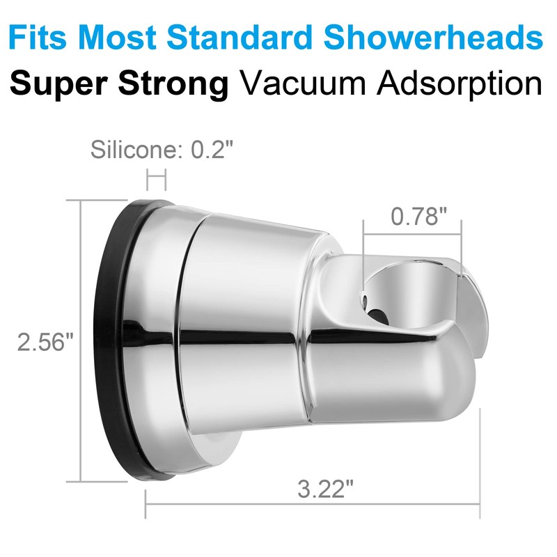 Hibbent 2 Pack Vacuum Suction Cup Shower Head Holder, Removable