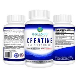 Best Earth Naturals Creatine Max – Strength, Energy & Recovery for Men & Women – 30 Day Supply