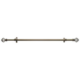 Decorative Window Curtain Rods with Finials, 66 to 120 Inches, 0.75 Diameter - Camino Lancaster - Lightweight & Easy to Install, Adjusts Telescopically to Fit Any Window by Achim Home Decor