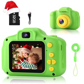 GKTZ Toys for Girls Age 3-8, Kids Camera Digital Video Toddler Camera Children Camcorder Birthday Gifts for 3 4 5 6 7 8 Year Old Girls with 32GB SD Card