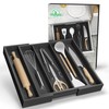 Kitchen Utensil Organizer Silverware Tray - Bamboo Flatware Organizer Expandable