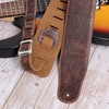Nefelibata 3" Wide Extended Guitar Strap, Full Grain Cowhide Leather