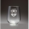 Lamb Irish Coat of Arms Stemless Wine Glasses (Sand Etched)
