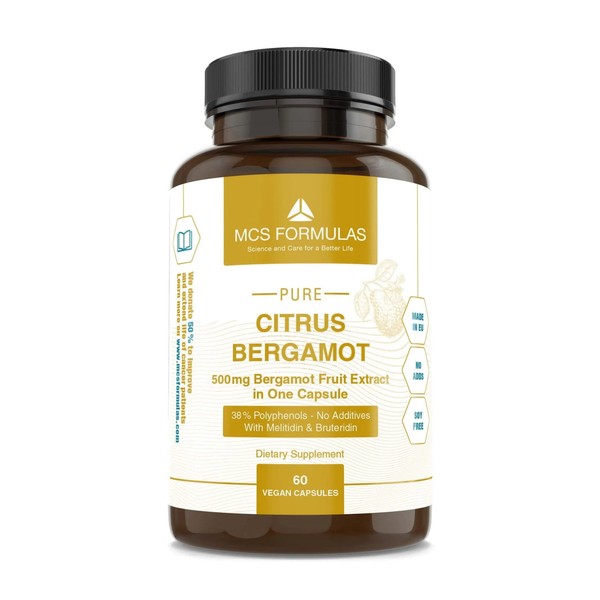 Citrus Bergamot, 500 mg, 60 Vegetarian Capsules (38% Polyphenols, from Italy)