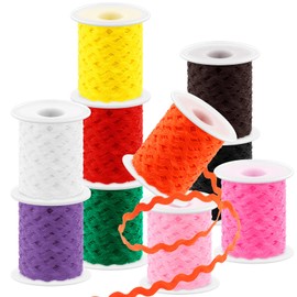 Glarks 1Pcs 27Yard/25M White Rick Rack Trim Ribbon Wave Sewing Bending Fringe Trim for DIY Sewing Crafts Wedding Bridal Dress Embellishment Party Decoration Gift Wrapping Supplies