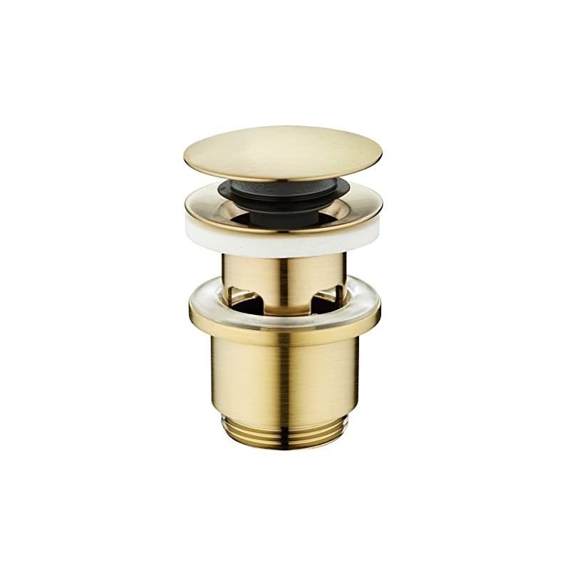 Edouard Rousseau Brushed Brass Waste with Overflow