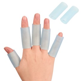 Povihome 16 Pack Finger Sleeve Protector Silicone Thumb Protector for Arthritis Basketball Mallet Finger Trigger Finger Corn Blister