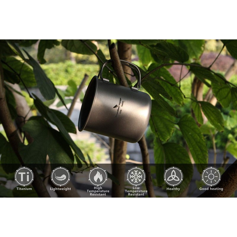 Boundless Voyage Ti3026D Titanium Cup, 15.2 fl oz (450 ml),