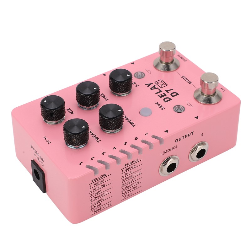Stereo Delay Effect Electric Guitar Single Effector Support Storage with