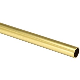 Boxonly Brass Round Tube 15mm OD 0.5mm Wall Thickness 200mm Length Metal Seamless Straight Pipe H65 Copper Tubing Pipe for DIY Crafts