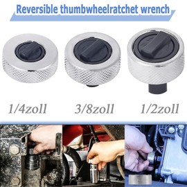 HaoTrade 3 Piece Mini Ratchet Socket Wrench, Finger Ratchet Set, Reversible Ratchet Handle, Palm Ratchet Socket Wrench, Palm Ratchet Wrench for Car Repair Maintenance, 1/4 Inch 3/8 Inch 1/2 Inch Antr