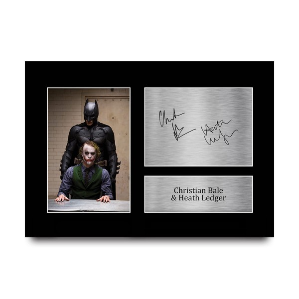 HWC Trading A4 Christian Bale & Heath Ledger The Dark