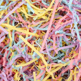 TCAIRG 2 LB - Macaron Color - Crinkle Cut Paper Shred Filler great for Gift Wrapping, Basket Filling, Box Confetti Shredded, Box Stuffing