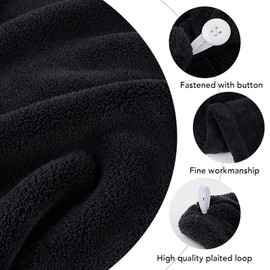 SINLAND Microfiber Hair Drying Cap Hair Towel Turban Twist for Women Fast Drying Towels Head Turban Absorbent Soft Lightweight Black 3 Pack