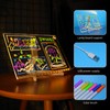 DWOOKE LED Message Board with 7 Colors Pen/Stand,Acrylic Dry Erase