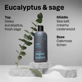ATTITUDE Shower Gel Body Wash for Men, 98% Natural Origin Ingredients, Paraben & Phthalate Free, EWG Verified, Cleanses Without Drying, Eucalyptus & Sage, 14 Fl Oz (Pack of 3)