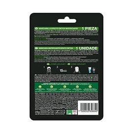 Garnier Skin Naturals Face Mascarilla facial en tela para piel grasa con carbon hidrabomb garnier, 1pza Carbon