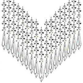 HOHIYA Paquete de 30 cristales colgantes acrílicos para centros de mesa, decoraciones de boda, colgantes de lámpara de araña, adornos de árbol de Navidad, guirnalda prismática que refleja la luz para
