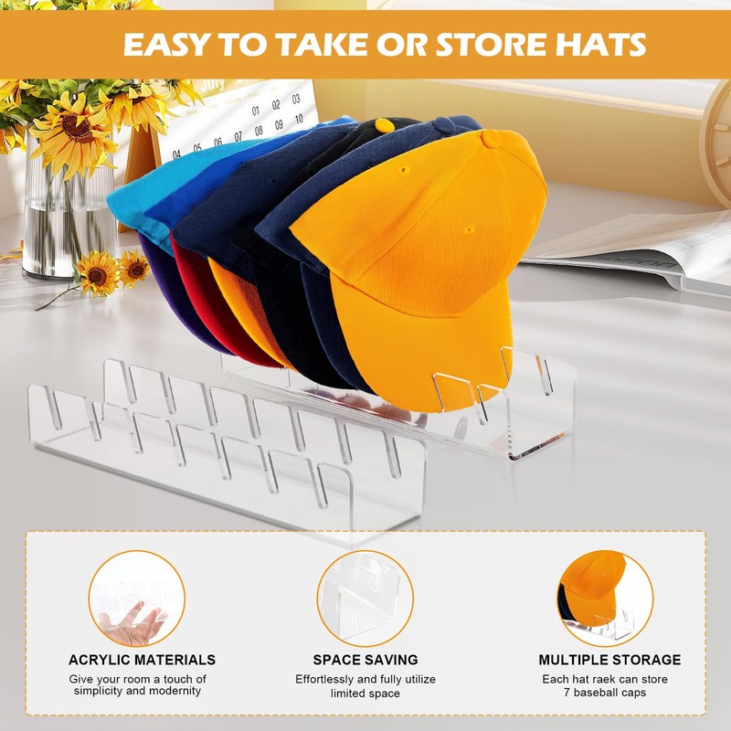 Hat Racks for Baseball Caps，Hat Organizer for Baseball Caps for