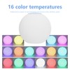 LED Round Lamp RGBW 24Key Remote Control 16Color Dimmable 4Mode