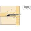 Secotec Hettich eccentric furniture connector Rastex 15; material: Zinc die-cast