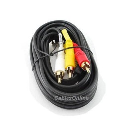 Cables Online 6 ft. 3-RCA to 3-RCA Composite Audio/Video Cable AV-506