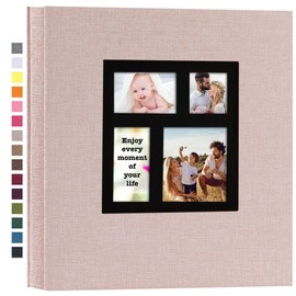 potricher Photo Album 4x6 1000 Photos Linen Hardcover Large Capacity for Family Wedding Anniversary Baby Vacation (Beige, 1000 Pockets)