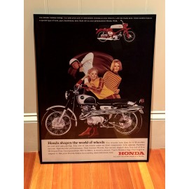 Honda Enlarged Vintage Honda CL77 305 Scrambler Motorcycle Advertisement Brochure - 18x24 Print