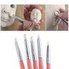 WFGKPXC シリコンブラシ ドットペン ネイル 筆 5本セット シリコンブラシ 爪用ペン ネイルアートツール ドット棒