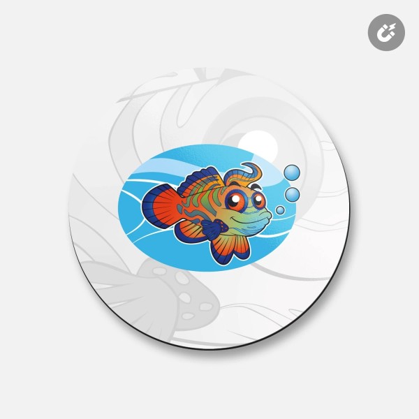 Unbranded Mandarin Fish Animal | 4'' X 4'' Round Decorative