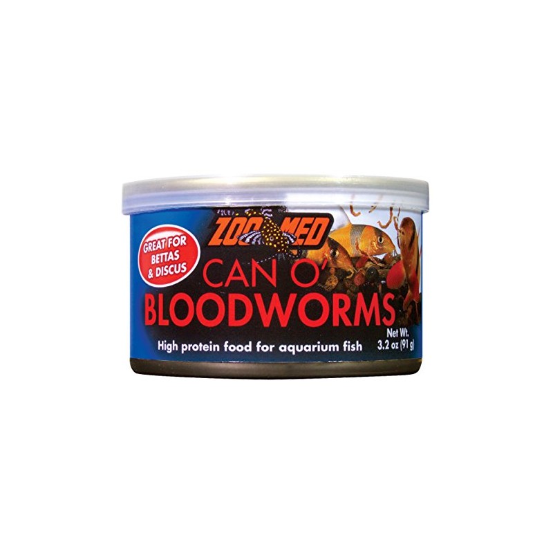 Zoo Med 78065 Can O' Bloodworms, 3.2 oz,Black