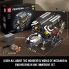 Mould King 10131 W16 Engine Motor Double V8 Cylinder Building