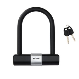 Nilox U-Shape Bicycle Chain, Anti-Theft and Anti-Theft, High Quality Cable, Scratch and Cut Resistant, 2 Keys Included