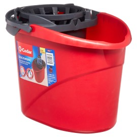 Unbranded O-Cedar QuickWring Bucket, 2.5 Gallon Mop Bucket with Wringer, Red