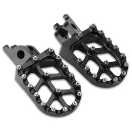 WODHMIEY Motorcycle Foot Pegs, Dirt Bike Footrests, CNC Aluminium Alloy, Non-Slip, Fatigue-Free, Easy to Install, Mounting Hole Diameter 10 mm, for CR CRF 125