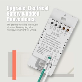 MOES Smart Triple Light Switches, 2nd Generation Wi-Fi 3 Gang Single Pole Switch, Netural Wire Required, Inteligente Switch Combo Compatible with Alexa Google Assistant, Remote Control