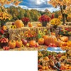 Fall Pumpkin Backdrop Autumn Haystack Hay Bale Maple Leaves Background