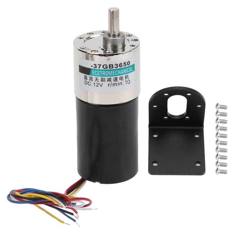 DC Brushless Motor with Bracket 12V CW/CCW Low Speed for
