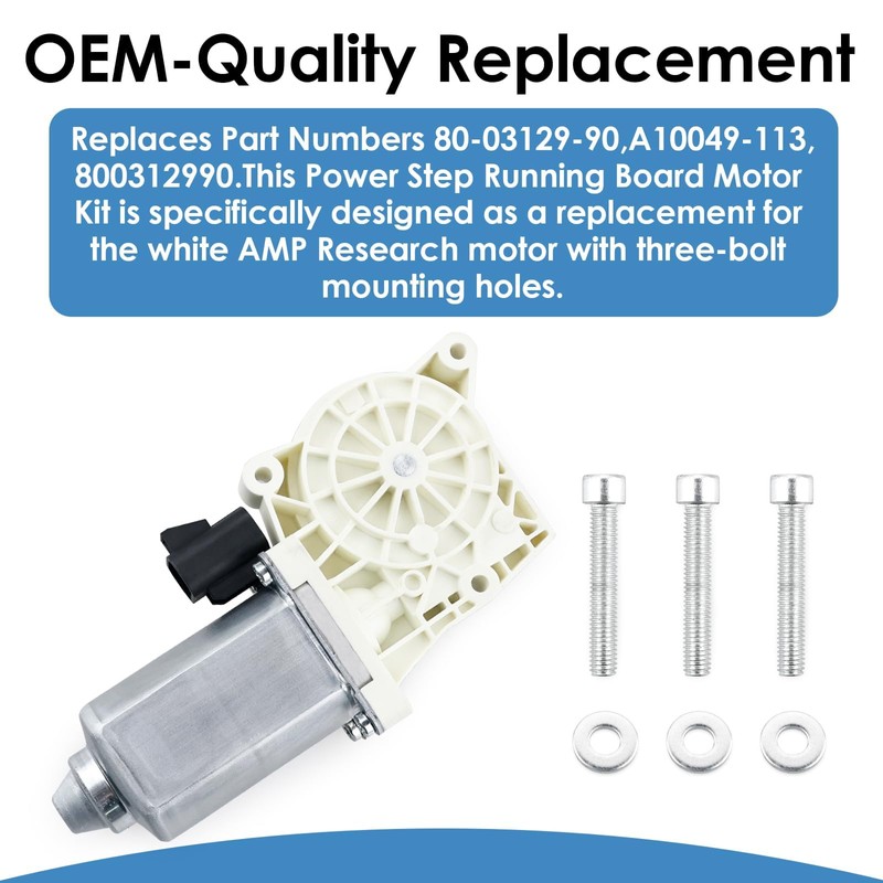 MiCCiKA 80-03129-90 Power Step Running Board Motor Kit, Replacement for