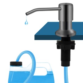 Soap Dispenser for Kitchen Sink, Kichen Sink Soap Dispenser, 47" Extension Tube kit, Under Sink Soap Dispenser Pump, No Need More Refills, Good Suction Power, Gray