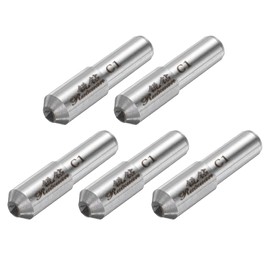 uxcell 5pcs Diamond Dressers, 10mm x 47mm (25/64" x 1-7/8") Single Tapered Point Grinding Wheel Round Pen Welded Diamond Dressing Tools, Silver Tone