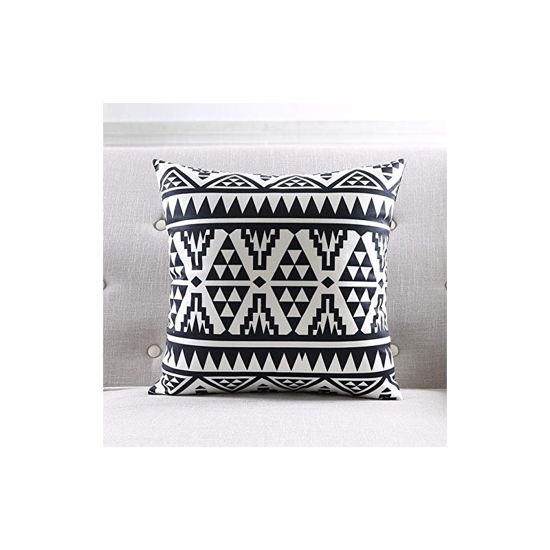 Modern Homes Black and White Throw Pillow Covers 16x16 inches;