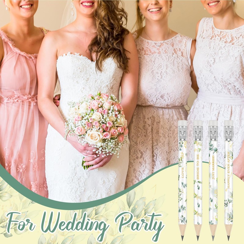 Teling 60 Pcs Bridal Shower Golf Pencils Bulk 4 Inch