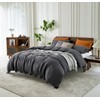 EVERLY100% Pure Linen Duvet Cover Set King Size 104X90Inch 3pcs