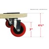 Shepherd Hardware Move-It 3363 Premier 15-Inch Round Wood Platform Dolly,
