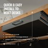 Under Desk Drawer Slide Out Attachment - Carbon Steel Undermount