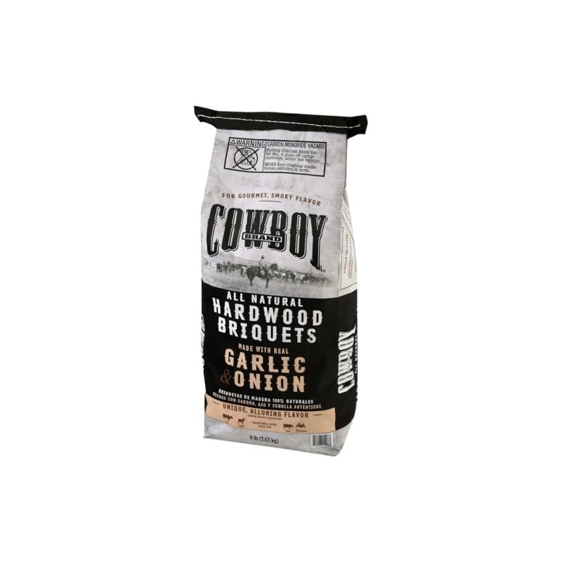 Cowboy 8 Lb. Garlic & Onion Charcoal Briquets - 1